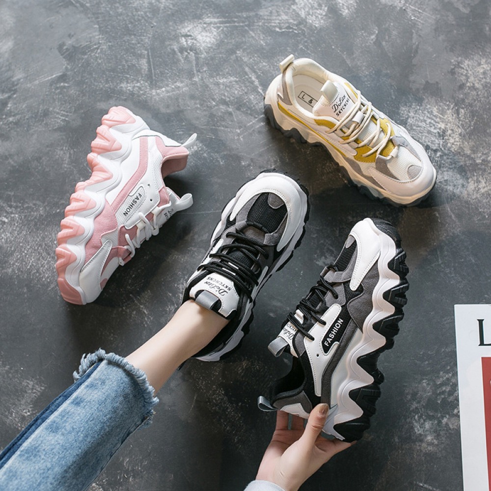 Women's Spring Fashion Breathable Platform Casual Sports Shoes