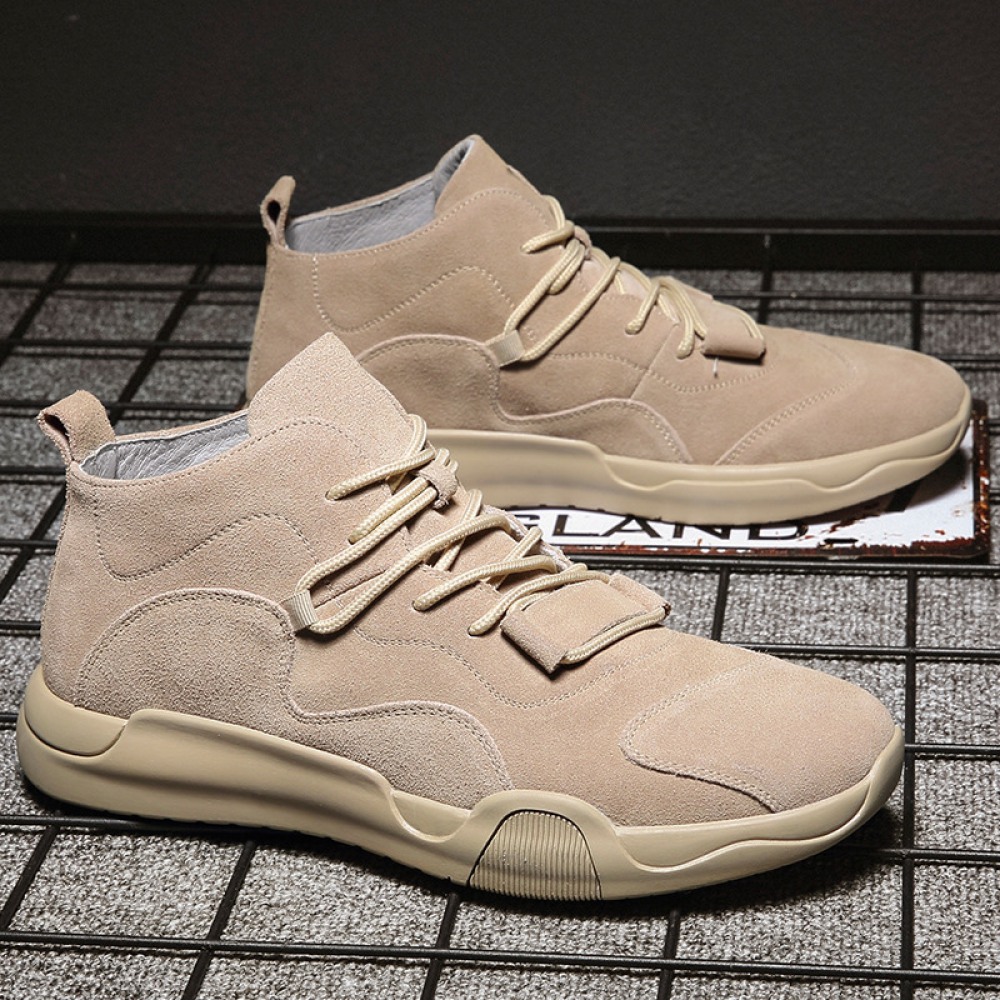 Men's Trend Cow Suede Leather Martin Boots Low-Cut Tooling Casual Short Boots